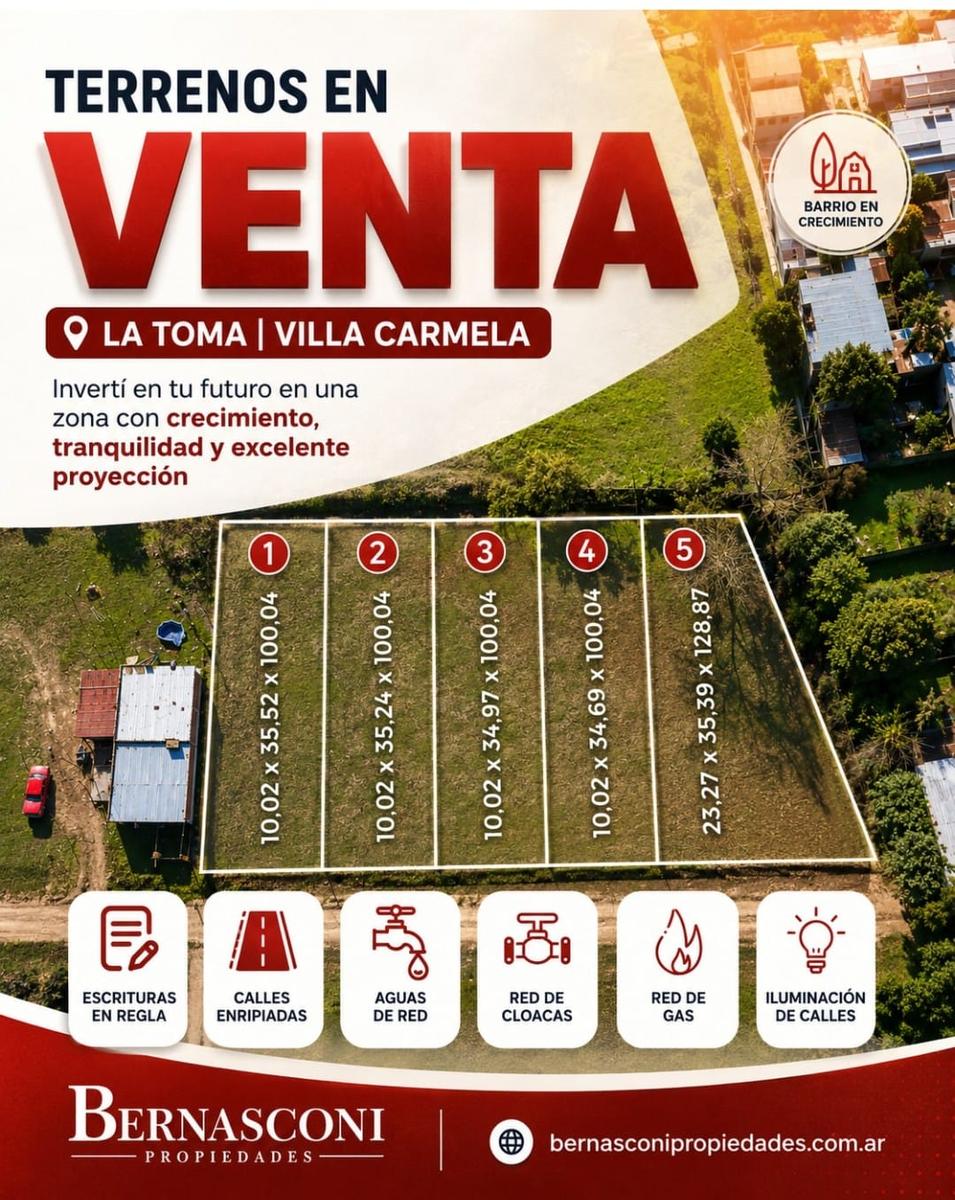 Terreno en La Toma Villa Carmela